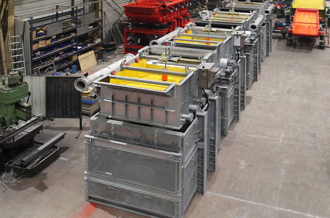 Oscillating jig SK 16-25 (galvanized), for use in the sand & gravel sector